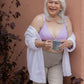 Easy-On Mobility Bra | Springrose® woman wearing lilac bra from AskSAMIE  