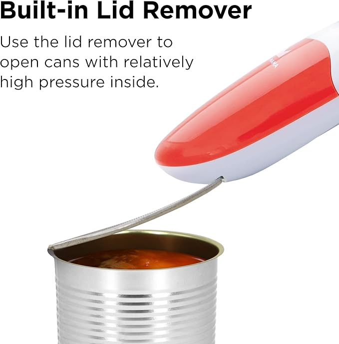 Automatic Electric Can Opener Red with built in lid remover from AskSAMIE