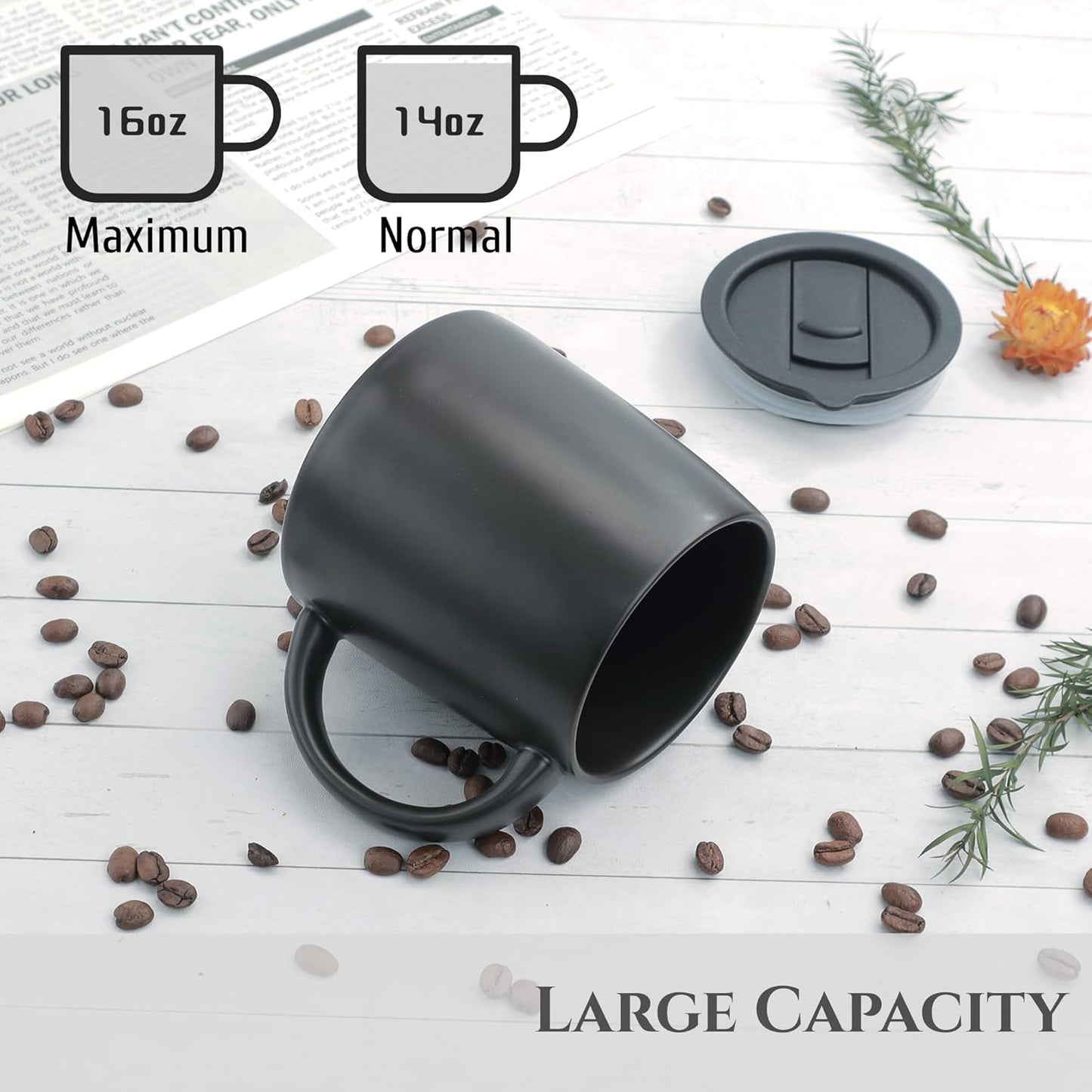 Wide Mug Easy Sip Cup from AskSAMIE capacity