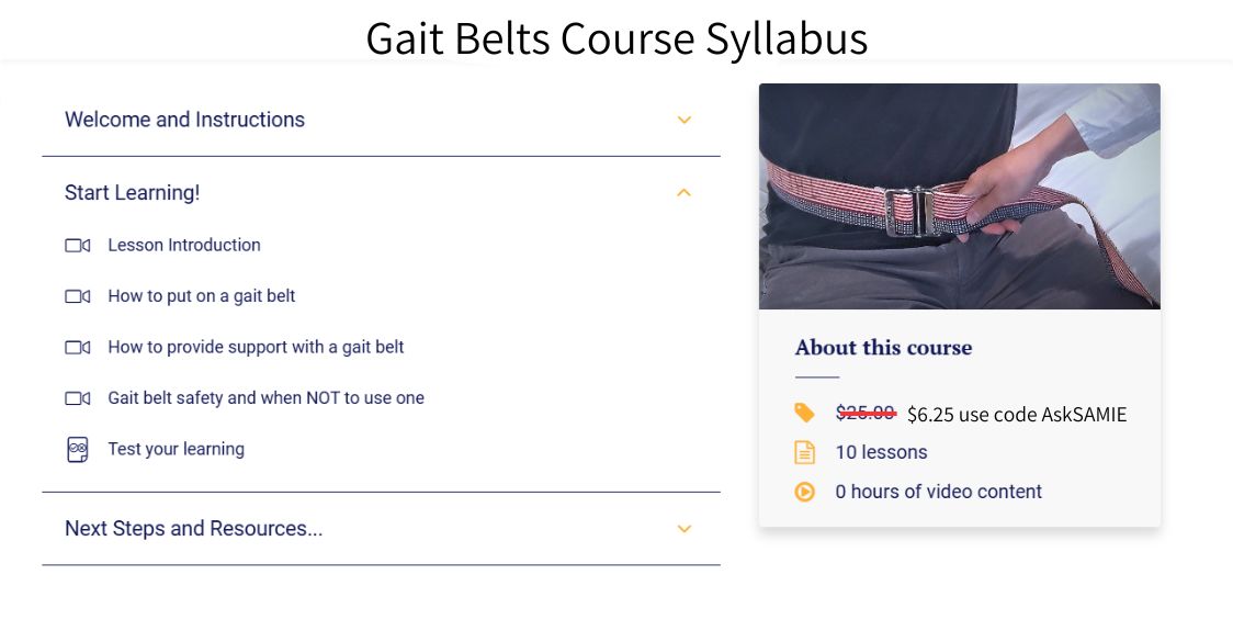 Video Training: Gait Belts