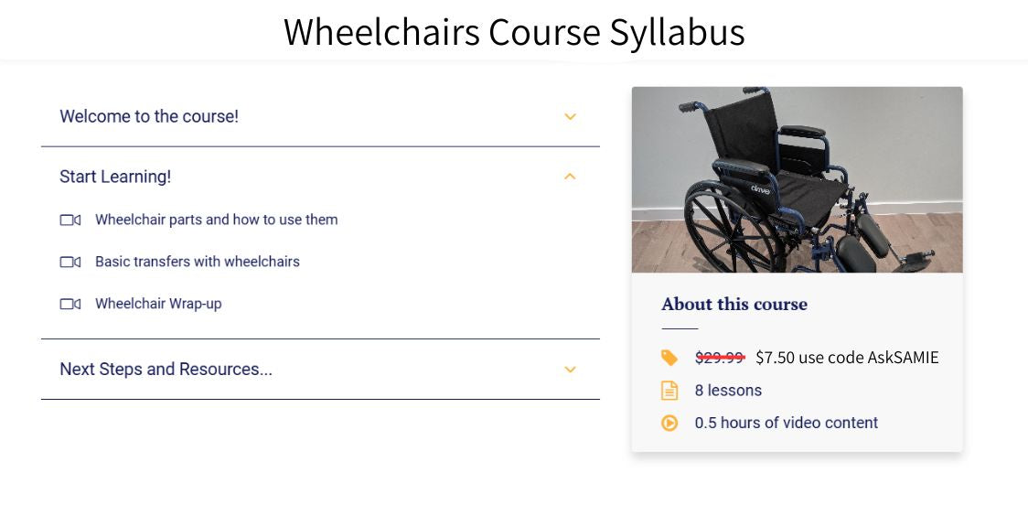 Video Training: Wheelchairs