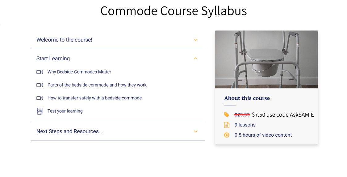 Video Training: Bedside Commodes