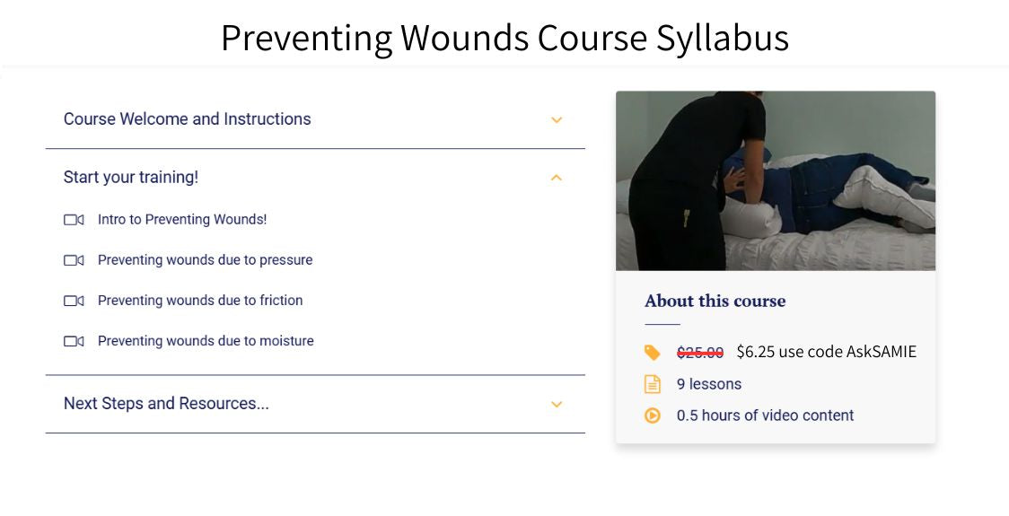 Video Training: Preventing wounds