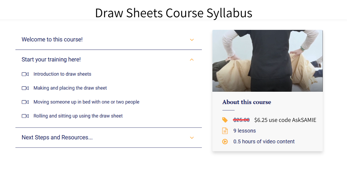 Video Training: How to Use a Draw Sheet to Move Someone in Bed