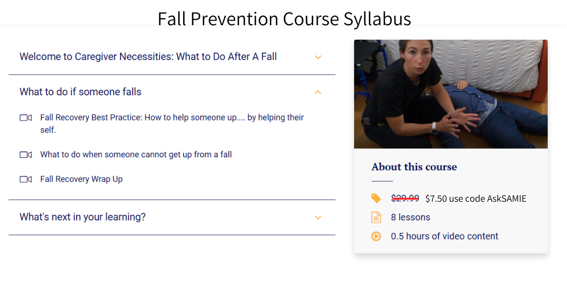 Video Training: What to Do if  Someone Falls