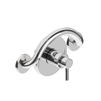 crescent grab bar chrome