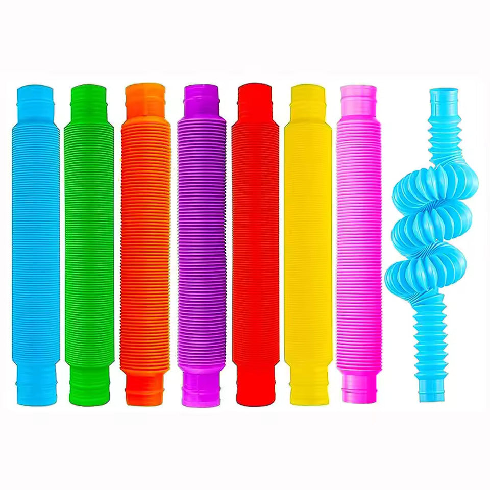 Pop Tubes in assorted colors with 1 shaped in spiral by AskSAMIE