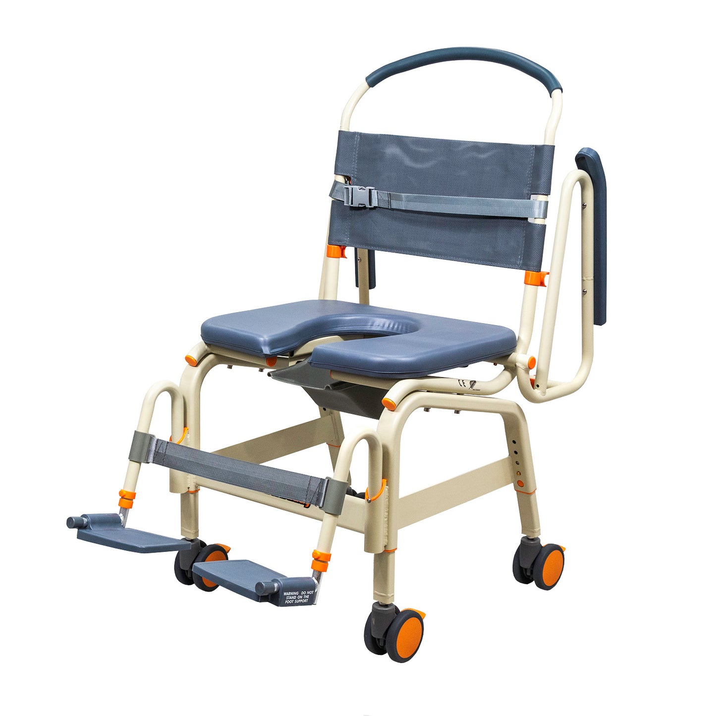 Roll-In shower chair 22 inch wide with both armswing from AskSAMIE