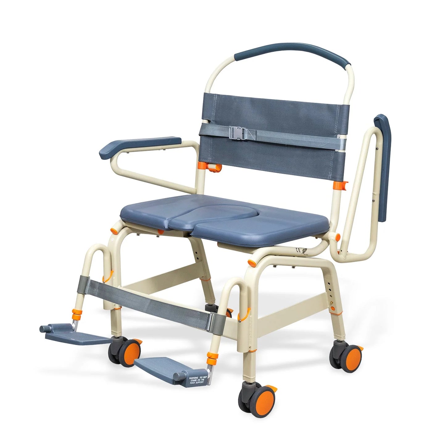 Roll-In shower chair 26 inch wide with armswing from AskSAMIE