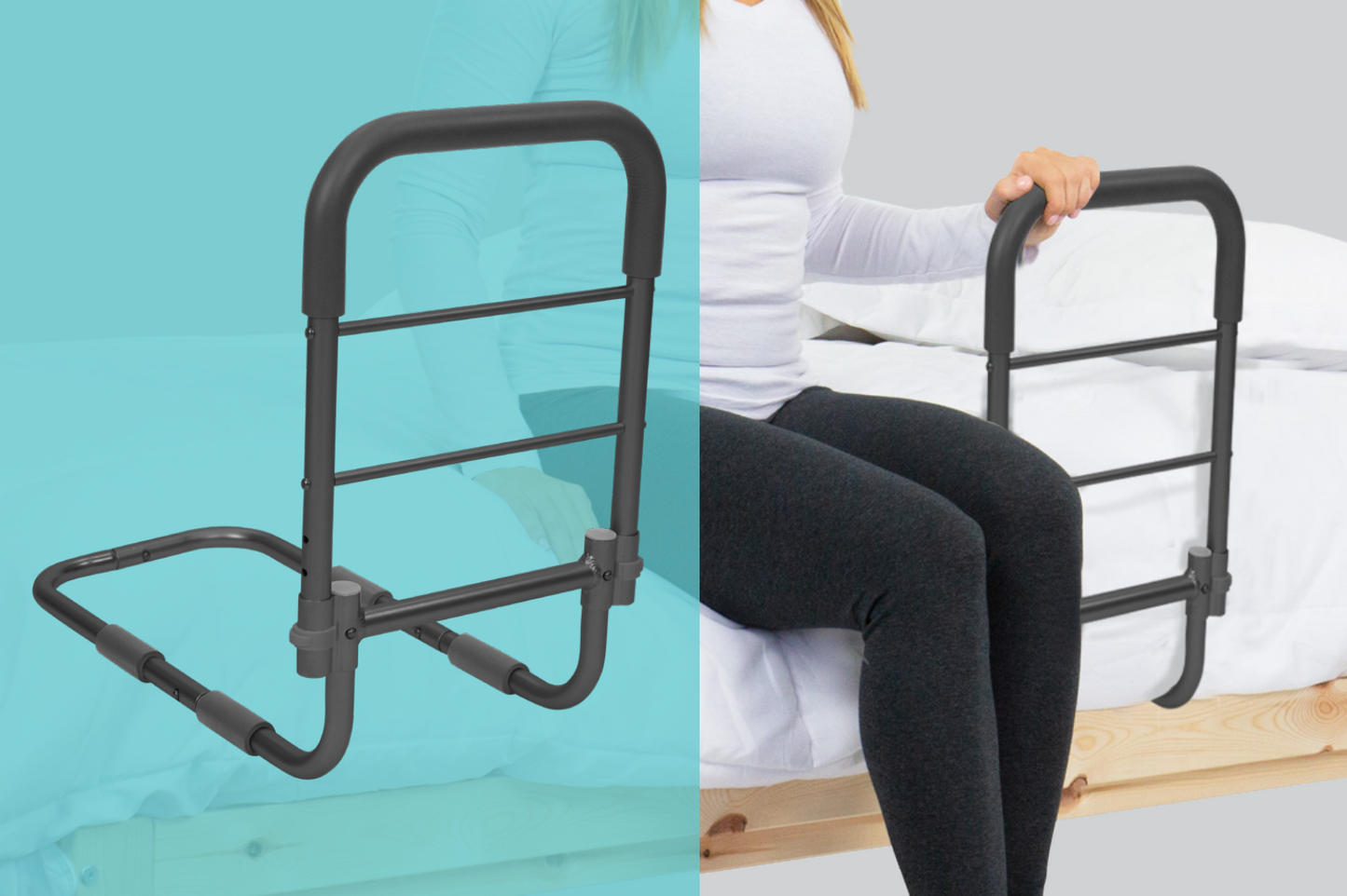 Bed Side Rail For Adjustable Beds For Seniors | Deluxe