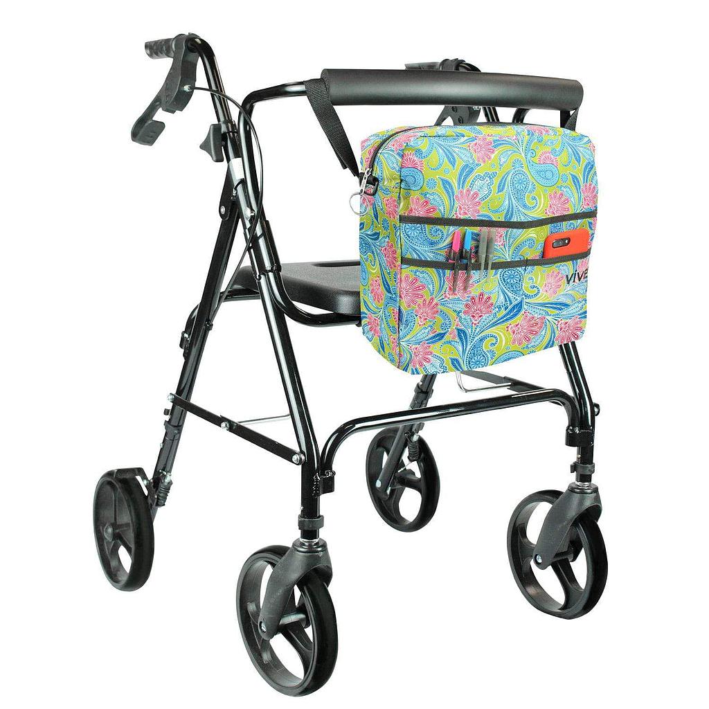 Rollator bag by AskSAMIE green paisley