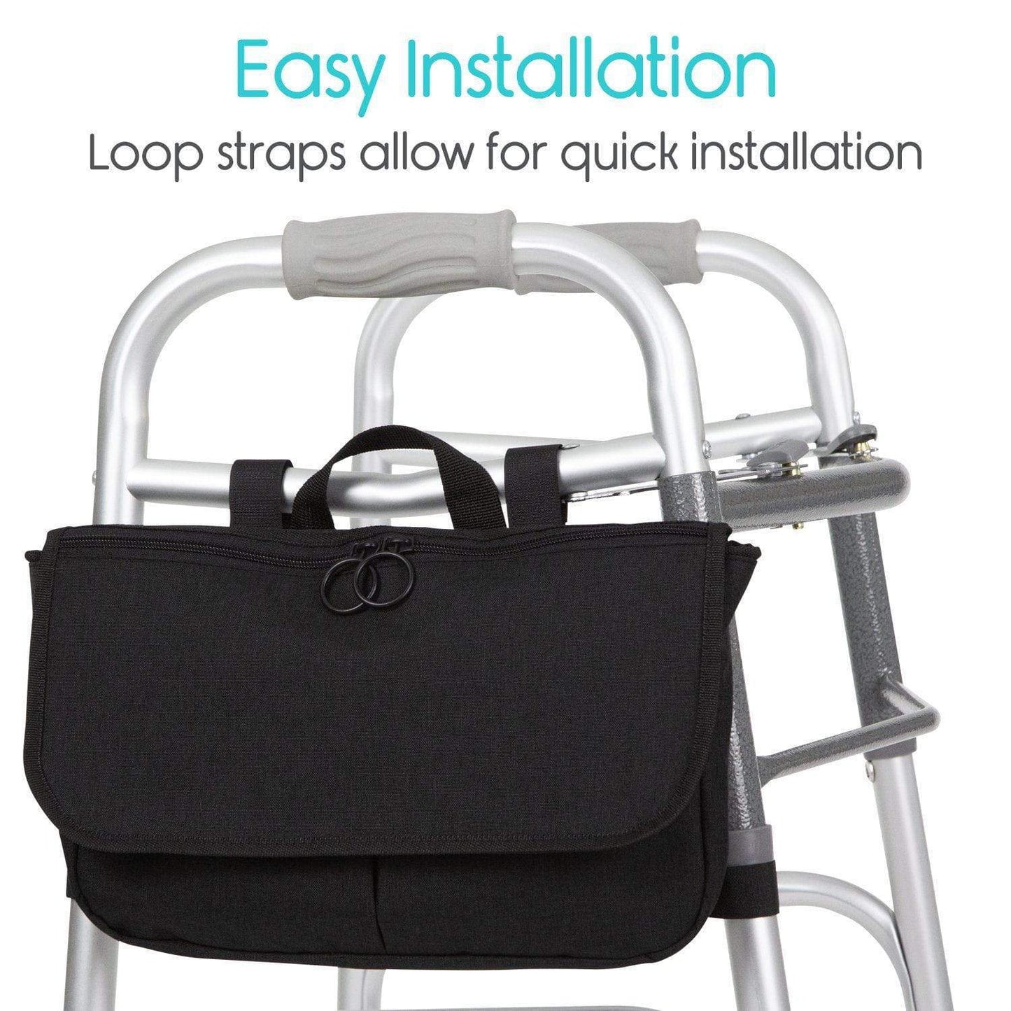 mobility side bag installed using loop strap from AskSAMIE