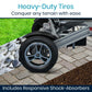 Folding Power Wheelchair by AskSAMIE heavy duty tires 