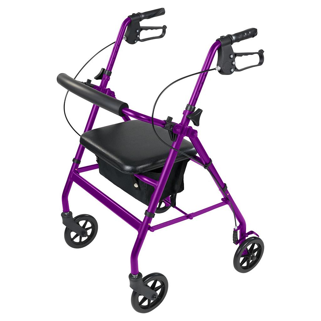 Rollator with 6" Wheels in Purple from AskSAMIE