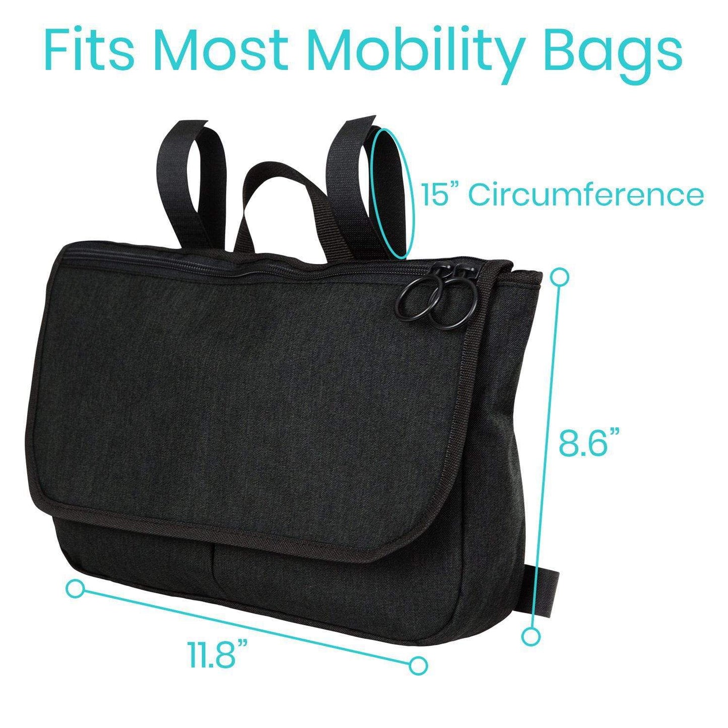 mobility side bag dimensions from AskSAMIE
