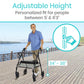 elder man using Bariatric Rollator with 8" Wheels with adjustable height from AskSAMIE