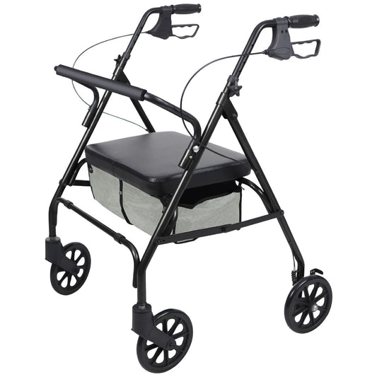 Bariatric Rollator with 8" Wheels Black from AskSAMIE