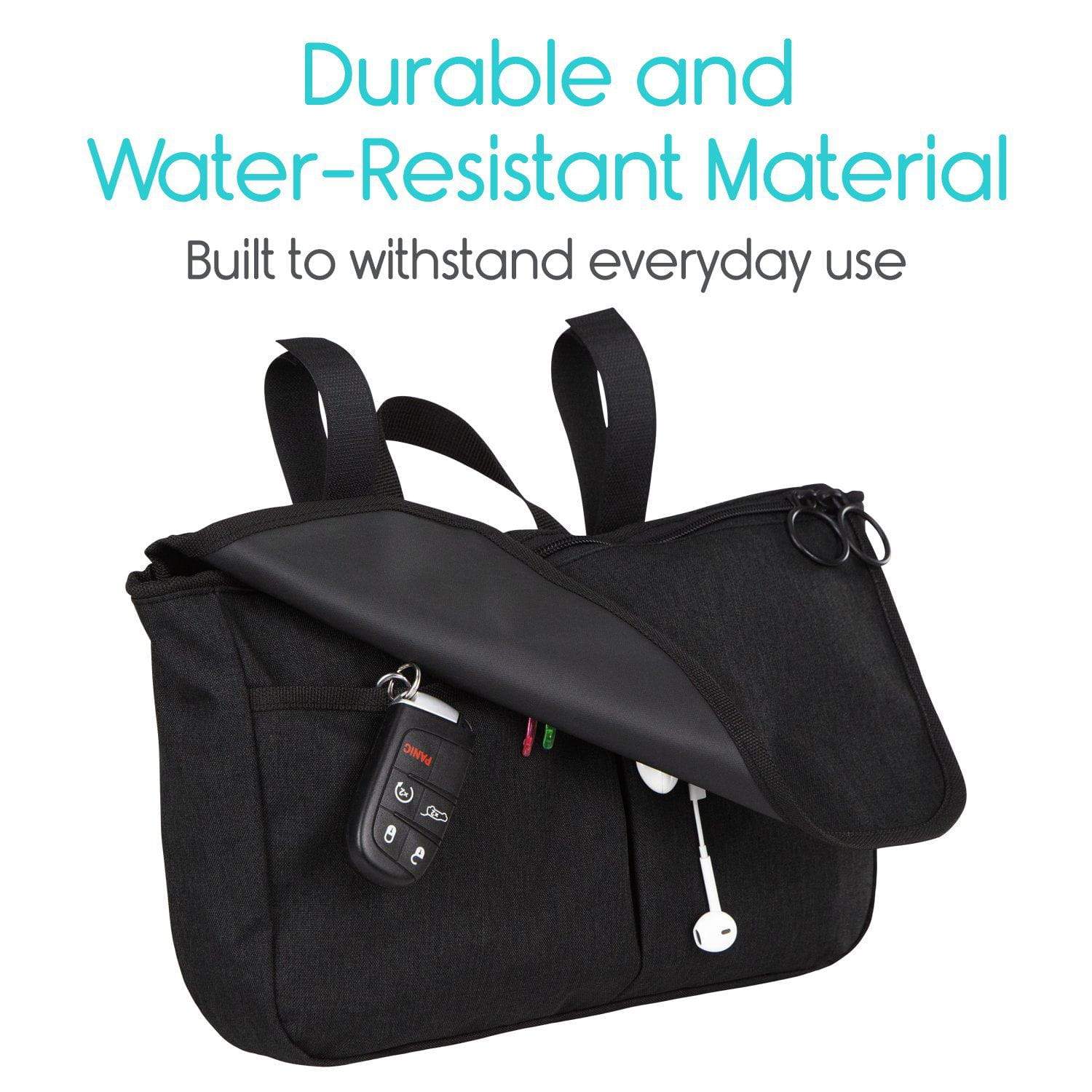 mobility side bag described with water resistant material from AskSAMIE