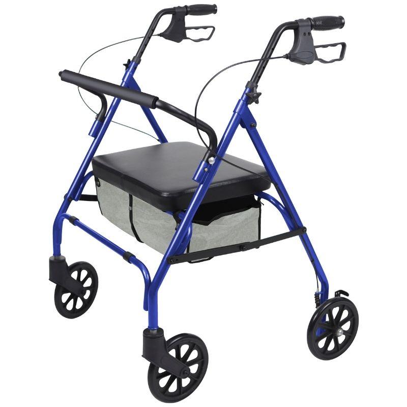 Bariatric Rollator with 8" Wheels Blue from AskSAMIE