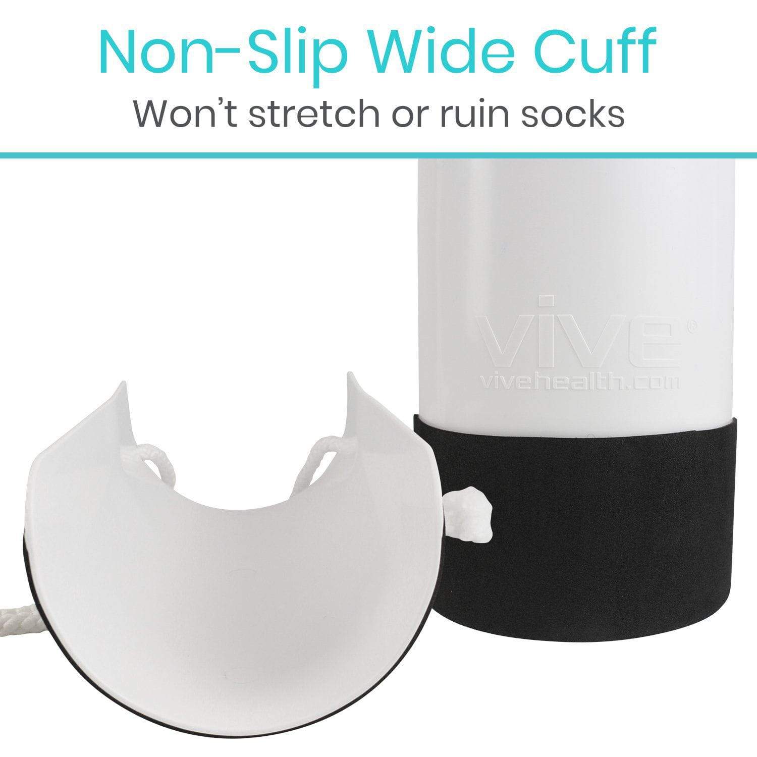 Wide Rigid Sock Aid comes with non slip wide cuff for socks from AskSAMIE