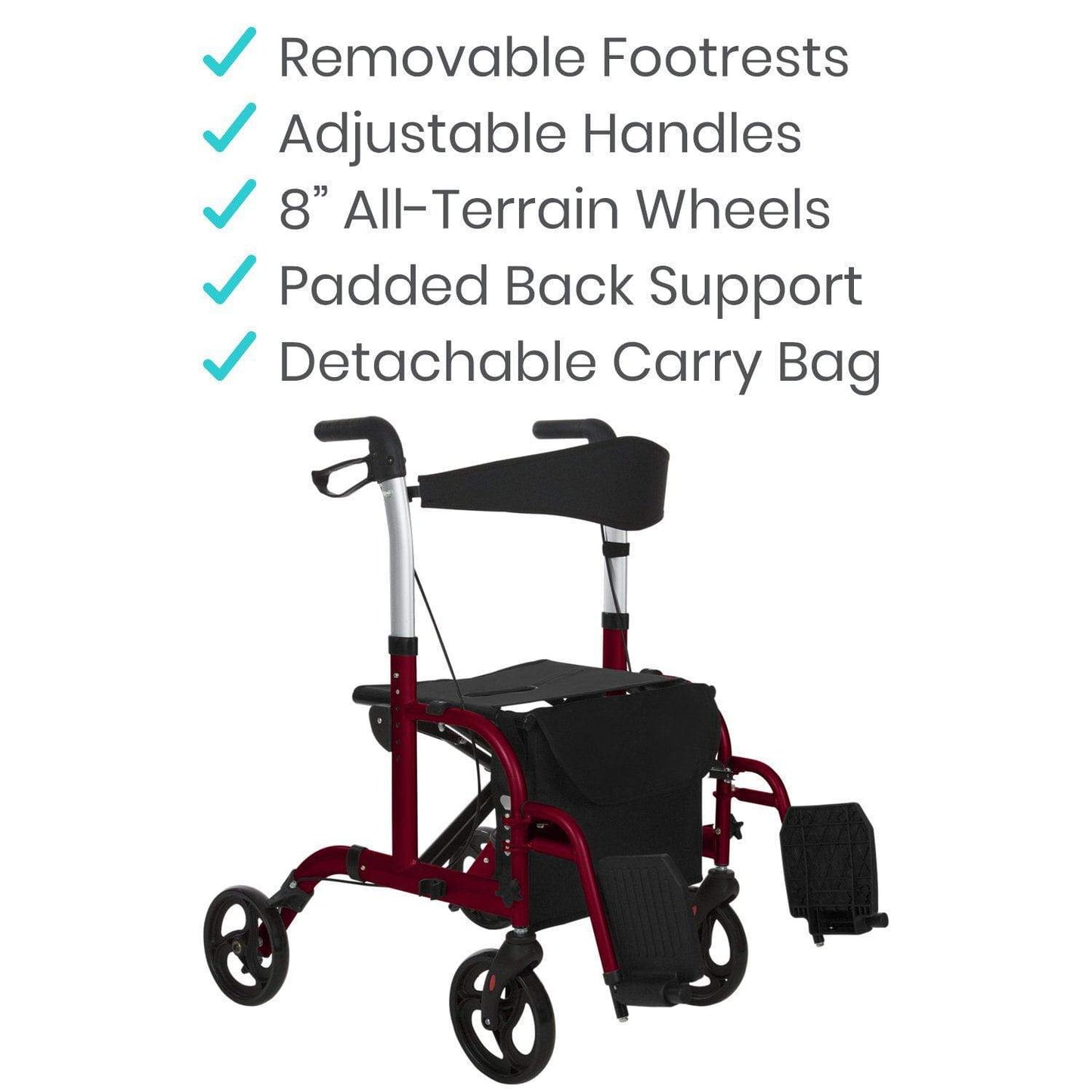 Wheelchair Rollator Combo