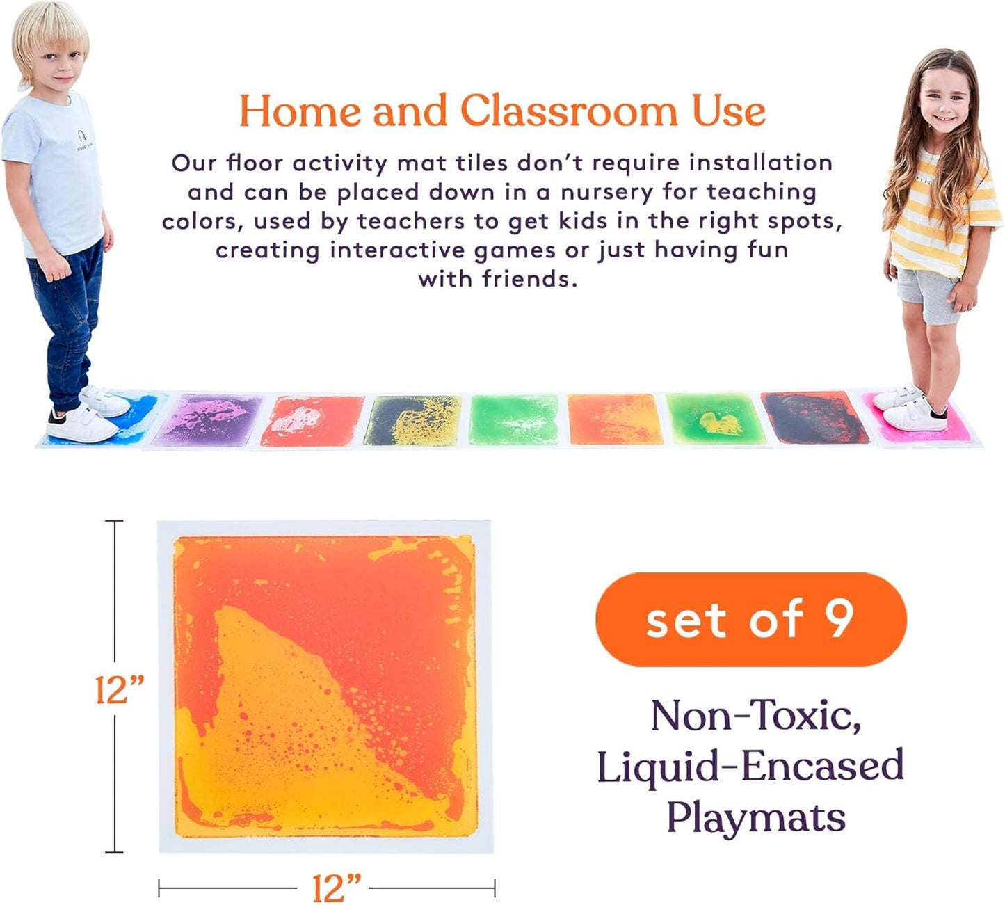 Sensory Liquid Floor Tiles dimensions from AskSAMIE