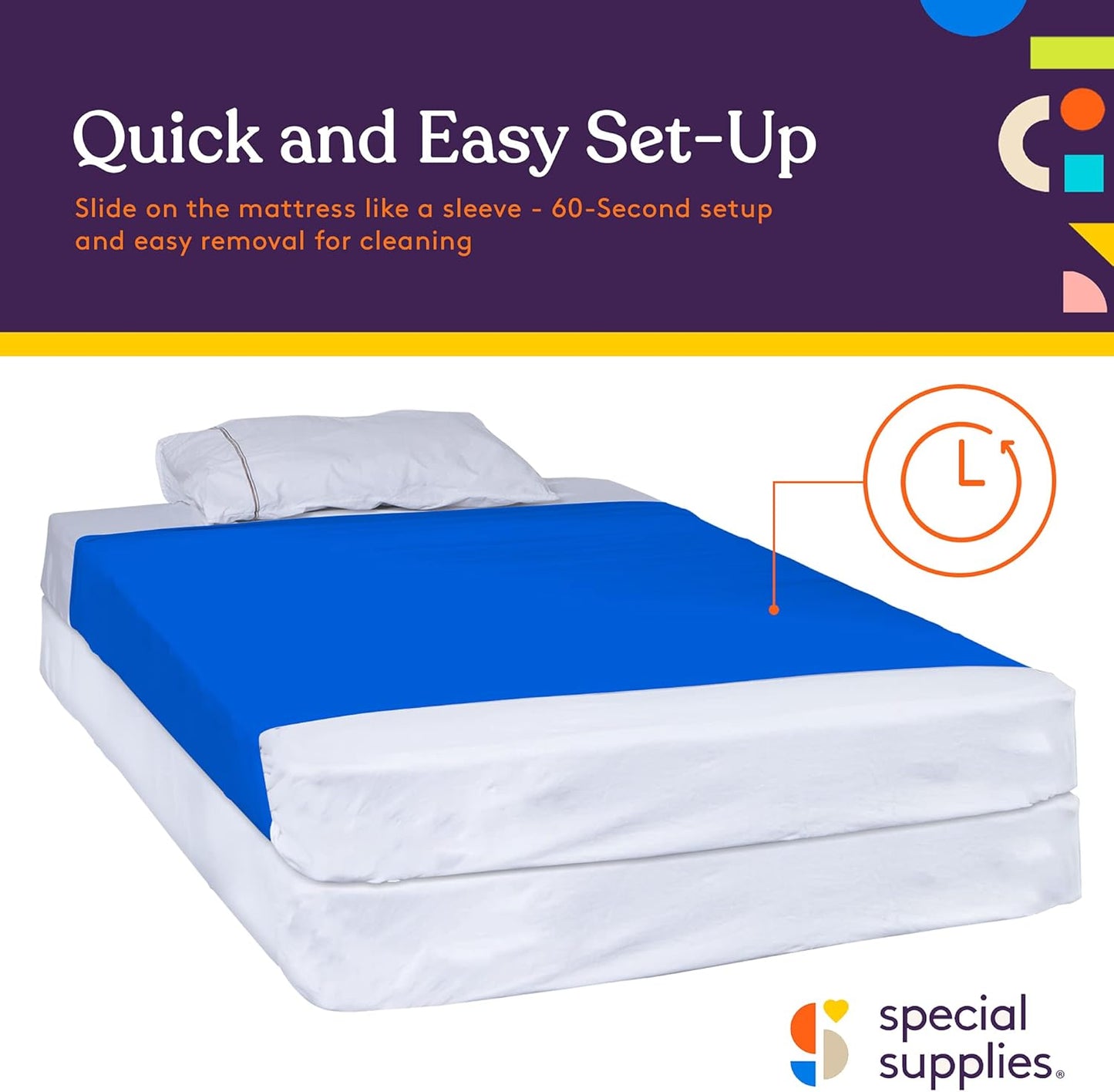 Sensory Compression Bed Sheet for Kids easy setup at 60 seconds from AskSAMIE