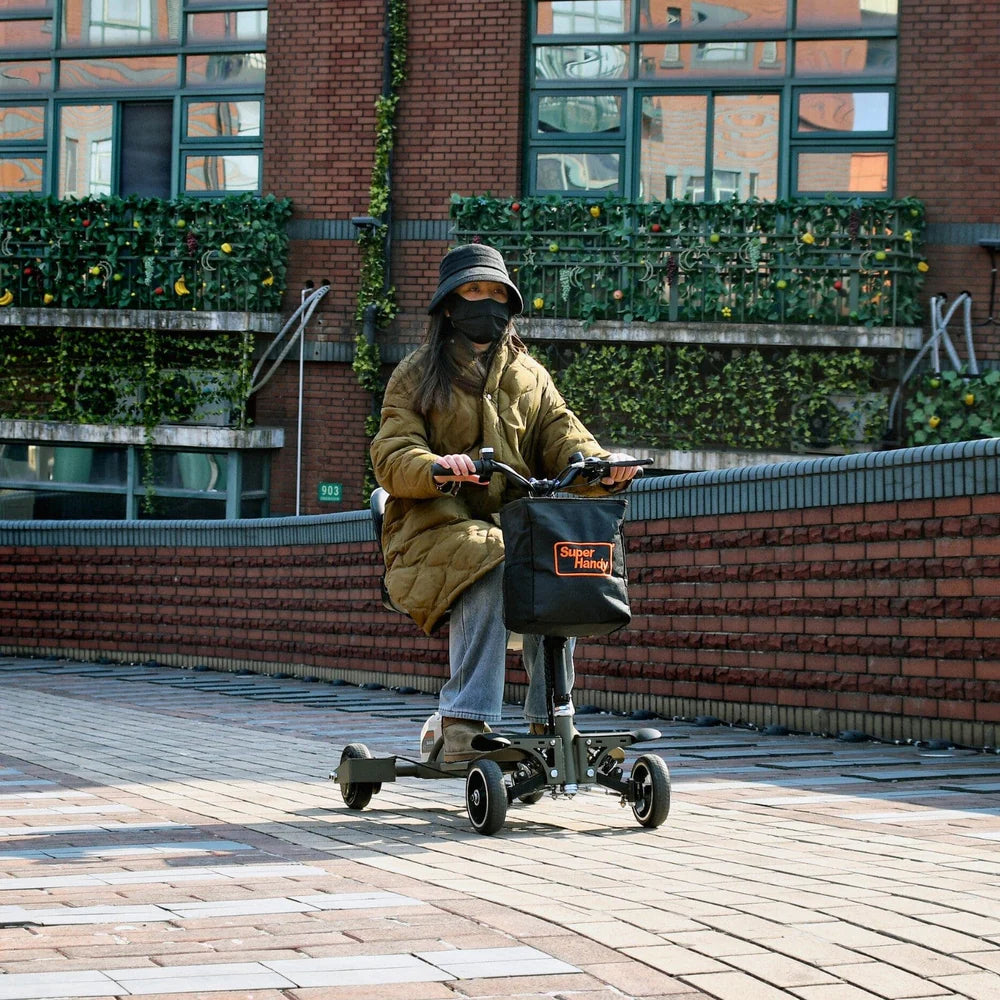 Foldable Mobility Scooter in use by woman driver by AskSAMIE