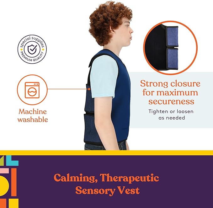 Weighted Vest for Kids sied view of closure from AskSAMIE