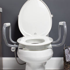 Raised Toilet Seat With Bidet & Handles